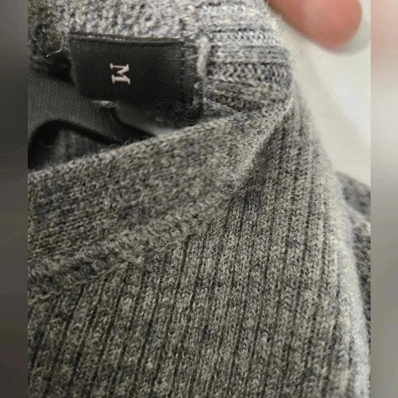 Z Zegna Gray Buttoned Crewneck Sweater - Picture 3 of 5